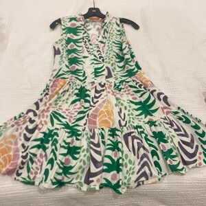 Oliphant Yoke Dress Grenadine White Size Small